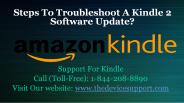 Steps To Troubleshoot A Kindle 2 Software Update?