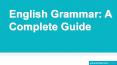 English Grammar: a Complete Guide PowerPoint PPT Presentation