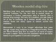 Wooden model ship kits