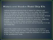 Historic and Wooden Model Ship Kits