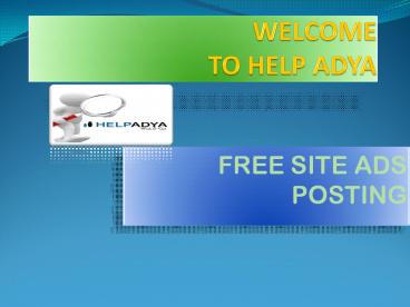 Help Adya – Best Classified Site for Ad Posting