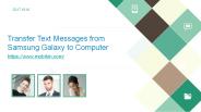 Transfer Text Messages from Samsung Galaxy to PC/Computer