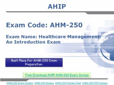Latest AHM-250 Questions | Examsberg.com