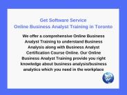 Get Softwarre Service-Online Business Analyst Training in Toronto
