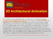 3D Architectural Animation Studio India