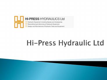 Tangye Hydraulic Pumps Jacks