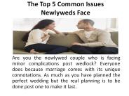 The Top 5 Common Issues Newlyweds Face