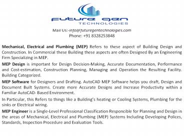 MEP Designing Training In Hyderabad