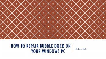 How to Uninstall BubbleDock from YOUR PC
