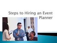 Steps to hiring an event planner