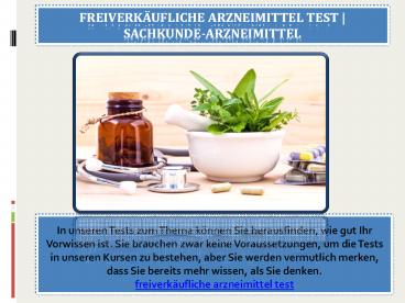 Freiverkäufliche arzneimittel test | Sachkunde-arzneimittel