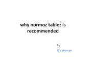 why normoz tablet is recommended