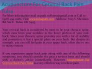 Acupuncture For Cervical Back Pain Tulsa