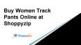 Buy Women Track Pants Online at Shoppyzip