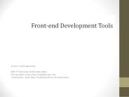 Front end and Back end tools