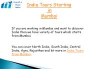 India Tours Starting in Mumbai