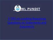 Tips on Cracking Reasoning Questions on Statements & Arguments