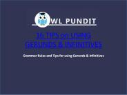 Tips on Using Gerunds & Infinitives