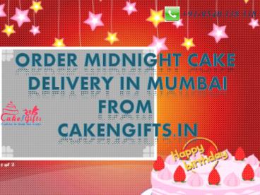 Order Midnight cake flavour delivery in Mumbai
