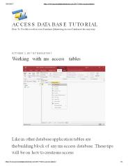Working with ms access tables