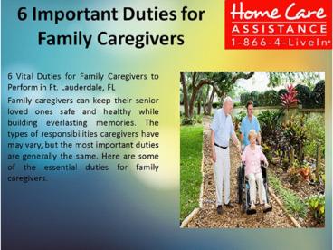 6 Important Duties for Family Caregivers