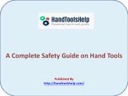 A Complete Safety Guide on Hand Tools