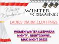Women Winter Sleepwear Nighties Warm Nightgowns PowerPoint PPT Presentation