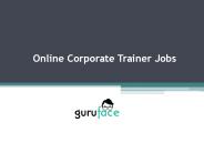 online corporate Trainer jobs