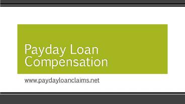 Payday Loan Claims