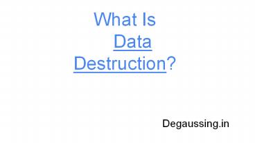 Degausser-Degaussing.In