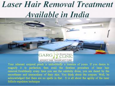 Laser Hair Removal Treatment Available in India
