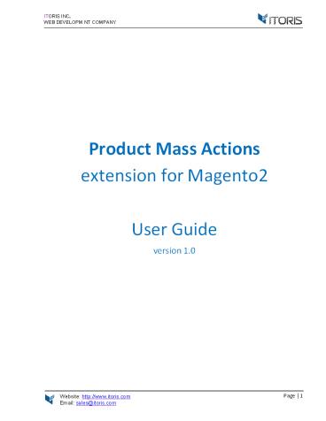 Mass Product Actions for Magento 2