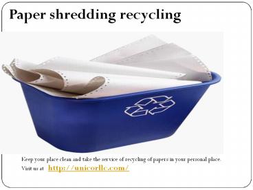 Recycling & Diversion service