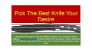 Pick The Best Knife Your Desire