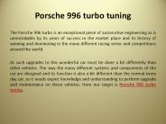 Porsche 996 turbo tuning