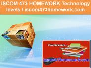 ISCOM 473 HOMEWORK Technology levels / iscom473homework.com (1)