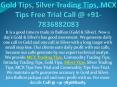 Gold Tips, Silver Trading Tips, MCX Tips Free Trial Call @ +91-7836882083 PowerPoint PPT Presentation