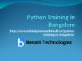 Python Training in Bangalore PowerPoint PPT Presentation