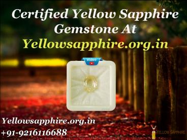 Certified Yellow Sapphire Gemstone At Yellowsapphire.org.in