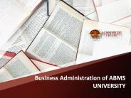 Business Administration of ABMS UNIVERSITY