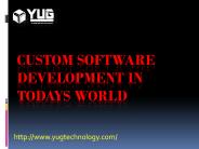 Custom Software Development in Todays World