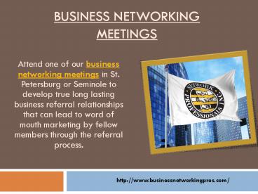 Business Networking Groups St Petersburg