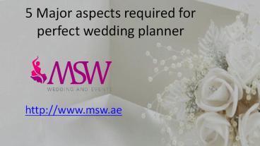 Best wedding planners in Dubai