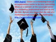 MBA Degree of a marketing professional