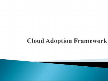 Cloud Adoption Framework