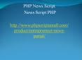PHP News Script, News Script PHP (1) PowerPoint PPT Presentation