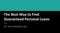 The Best Way to Find Guaranteed Personal Loans PowerPoint PPT Presentation
