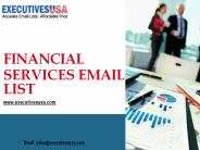 Financial Services Email List