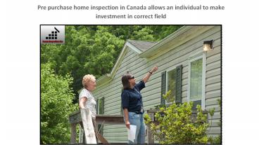 pre purchase home inspection in Canada