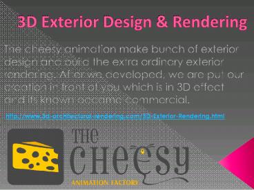 3D Exterior Design & Rendering